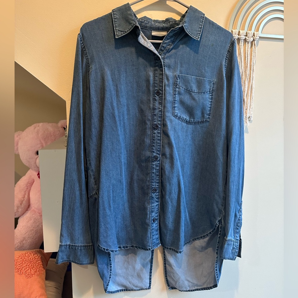 Athleta Indigo Denim Shirt